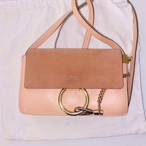 Chloe Small Faye in Pink Leather